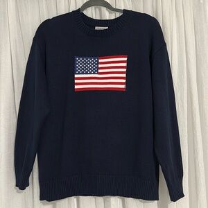 Navy Blue American Flag Sweater
